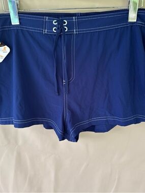 ZeroXposur Navy Blue Lace-Up Swim Shorts